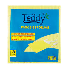 PAÑOS ESPONJA 3 UNIDADES TEDDY