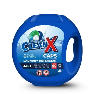 DETERGENTE EN CAPSULAS 4 EN 1 CLEAN X 60 UN